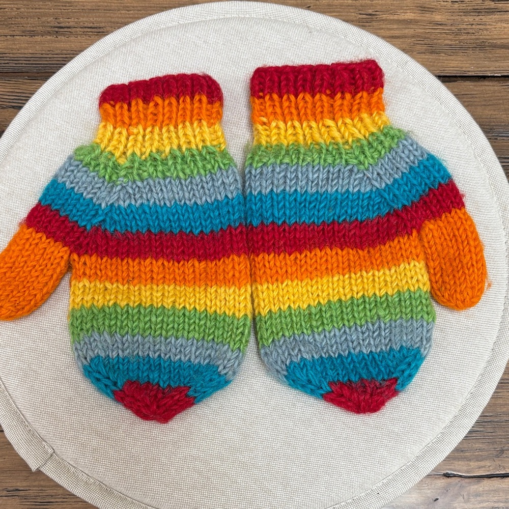 Artisan Rainbow Handmade Mittens